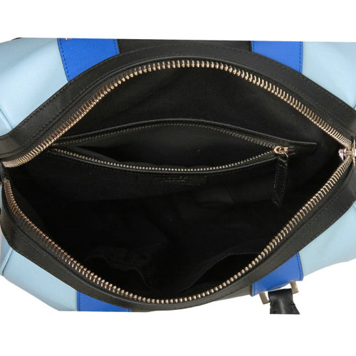 Givenchy lucrezia calf leather boston bag 5470 light blue&blue&black